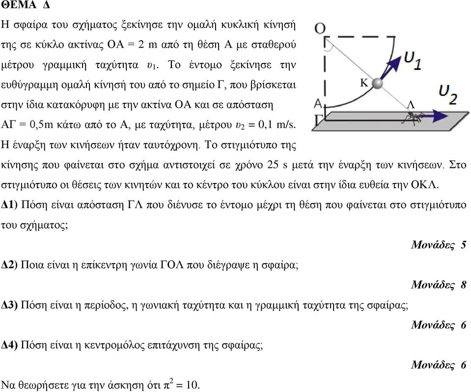 Η έναπξη ηυν κινήζευν ήηαν ηαςηόσπονη. Το ζηιγμιόηςπο ηηρ κίνηζηρ πος θαίνεηαι ζηο ζσήμα ανηιζηοισεί ζε σπόνο 25 s μεηά ηην έναπξη ηυν κινήζευν.