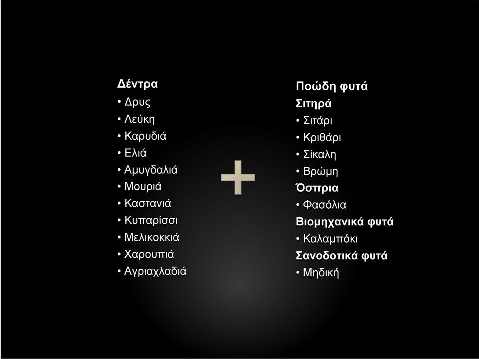 Ποώδη φυτά Σιτηρά Σιτάρι Κριθάρι Σίκαλη Βρώμη Όσπρια