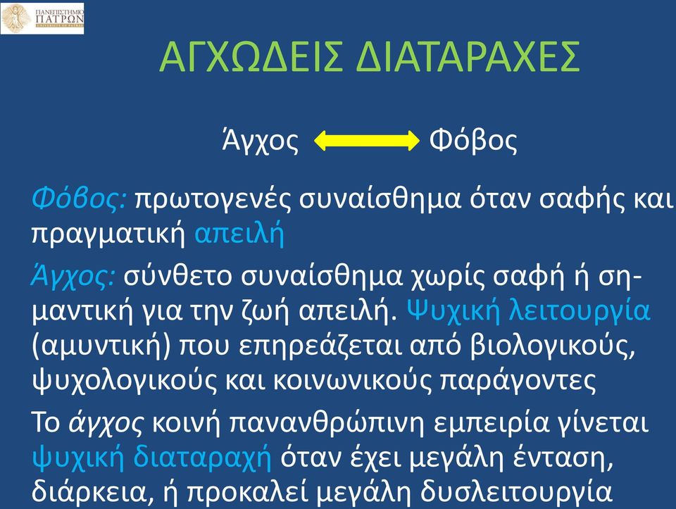 Ψυχική λειτουργία (αμυντική) που επηρεάζεται από βιολογικούς, ψυχολογικούς και κοινωνικούς