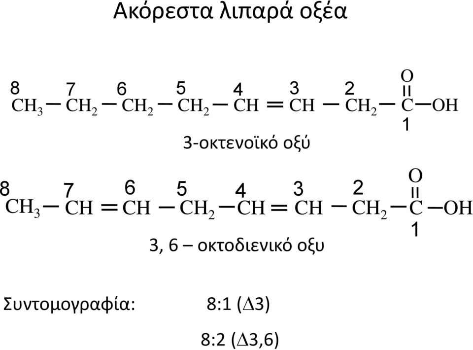 7 6 5 4 3 2 CH 3 CH CH CH 2 CH CH CH 2 C OH 1 3,