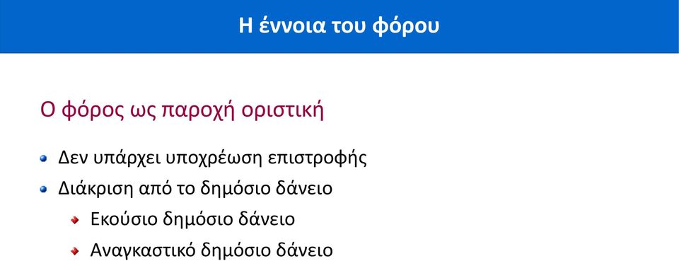 επιστροφής Διάκριση από το δημόσιο