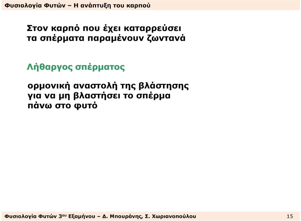 αναστολή της βλάστησης γιαναµηβλαστήσειτοσπέρµα πάνω