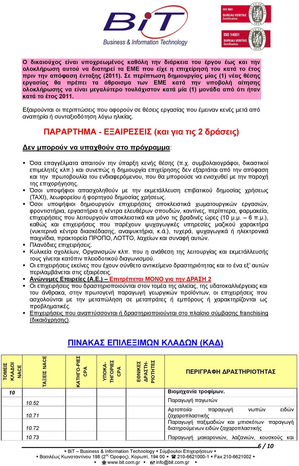 2011. Εξαιρούνται οι περιπτώσεις που αφορούν σε θέσεις εργασίας που έμειναν κενές μετά από αναπηρία ή συνταξιοδότηση λόγω ηλικίας.