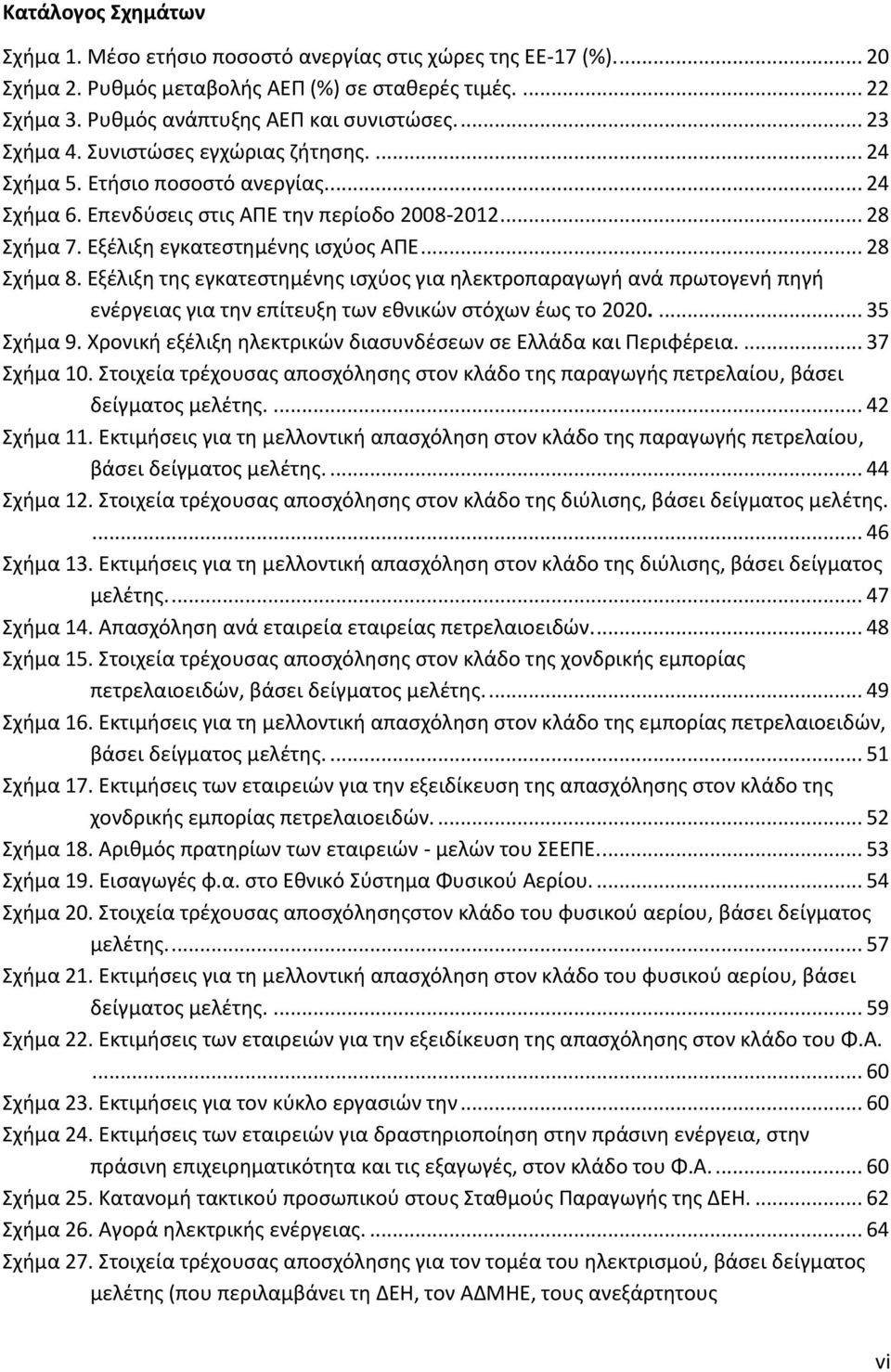 .. 28 Σχήμα 8. Εξέλιξη της εγκατεστημένης ισχύος για ηλεκτροπαραγωγή ανά πρωτογενή πηγή ενέργειας για την επίτευξη των εθνικών στόχων έως το 2020.... 35 Σχήμα 9.