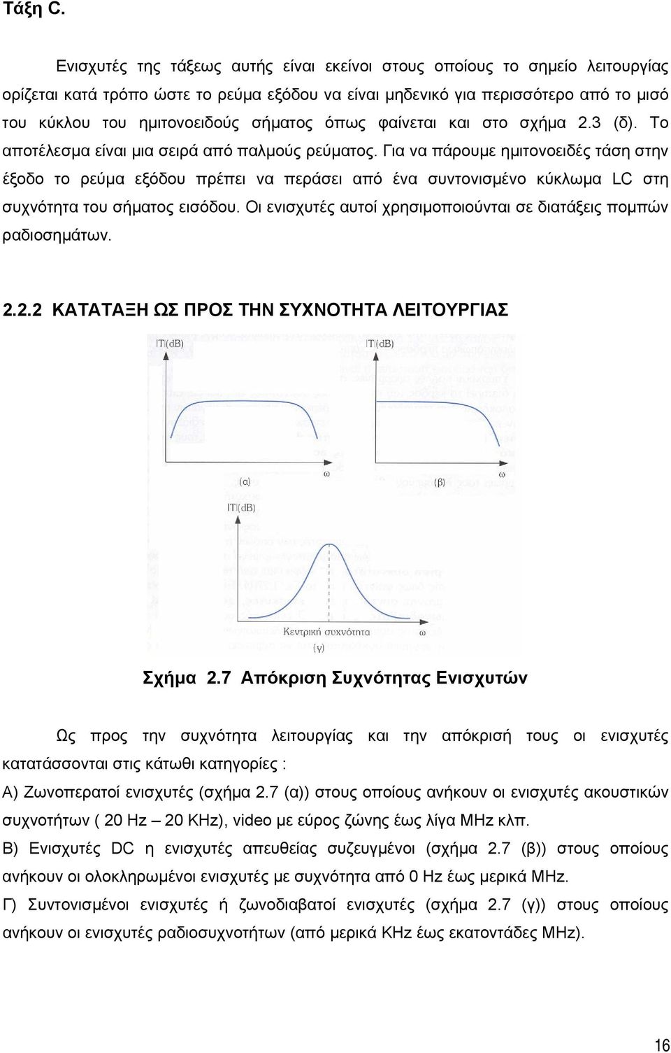 σήµατος όπως φαίνεται και στο σχήµα 2.3 (δ). Το αποτέλεσµα είναι µια σειρά από παλµούς ρεύµατος.