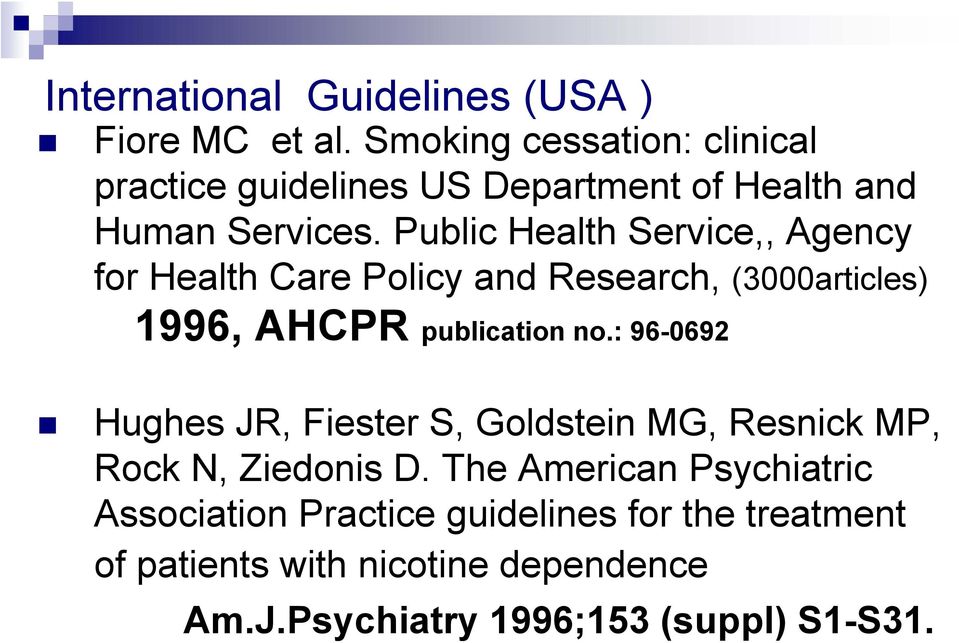 Public Health Service,, Agency for Health Care Policy and Research, (3000articles) 1996, AHCPR publication no.
