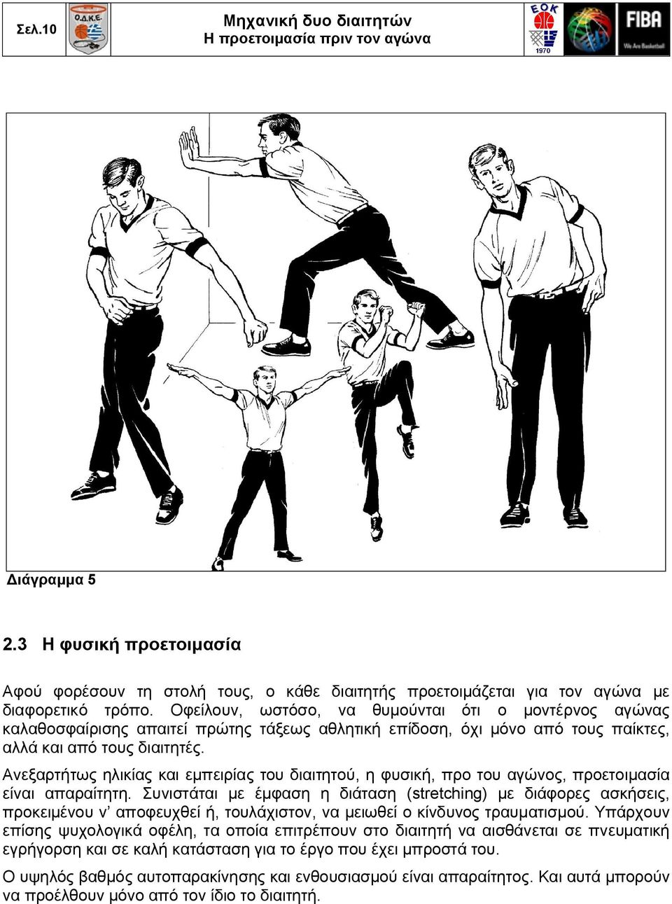 Ανεξαρτήτως ηλικίας και εμπειρίας του διαιτητού, η φυσική, προ του αγώνος, προετοιμασία είναι απαραίτητη.