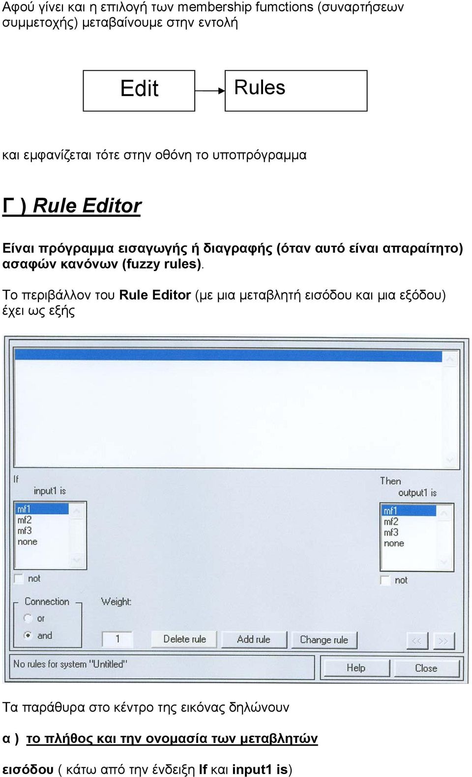 απαραίτητο) ασαφών κανόνων (fuzzy rules).