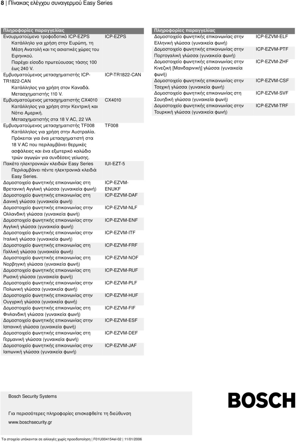 Μετασχηµατιστής στα 18 V AC, 22 VA Εµβυσµατούµενος µετασχηµατιστής TF008 Κατάλληλος για χρήση στην Αυστραλία.