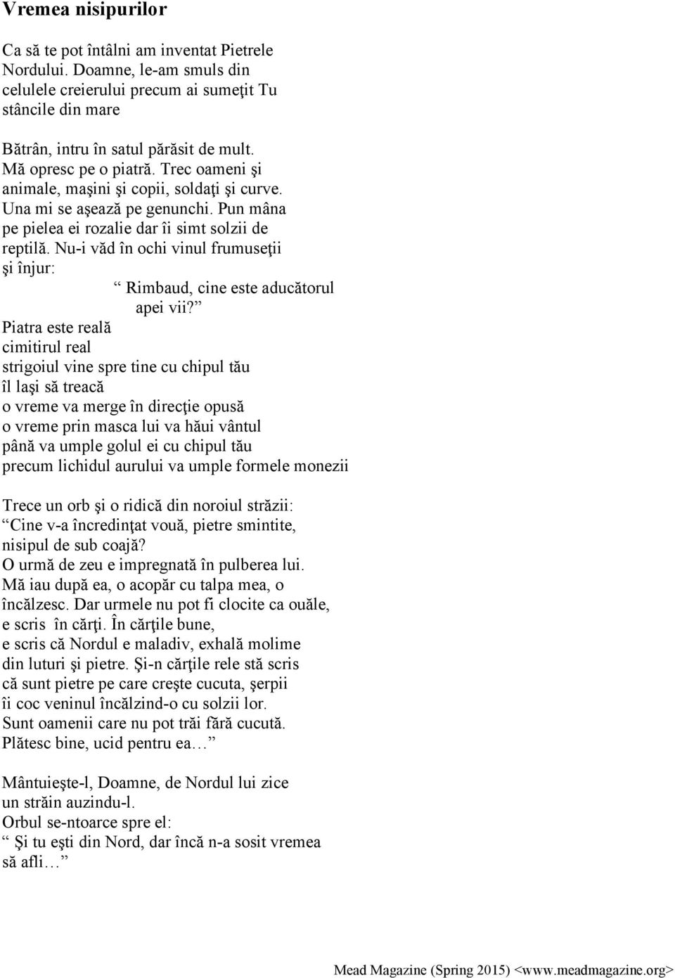 Nu-i văd în ochi vinul frumuseţii şi înjur: Rimbaud, cine este aducătorul apei vii?