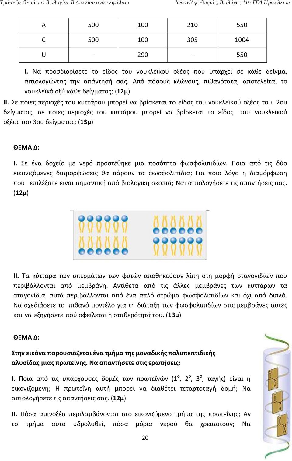 Σε ποιες περιοχές του κυττάρου μπορεί να βρίσκεται το είδος του νουκλεϊκού οξέος του 2ου δείγματος, σε ποιες περιοχές του κυττάρου μπορεί να βρίσκεται το είδος του νουκλεϊκού οξέος του 3ου δείγματος;