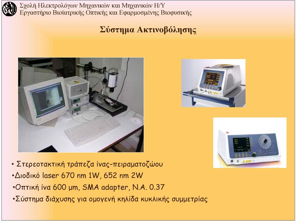 nm 2W Οπτική ίνα 600 μm, SMA adapter, N.A. 0.