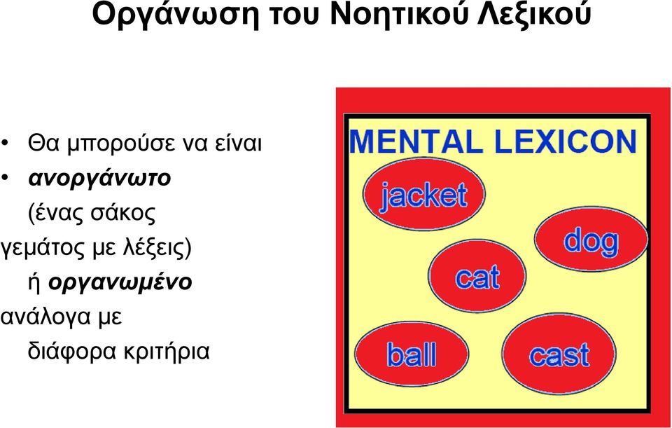 (ένας σάκος γεμάτος με λέξεις) ή