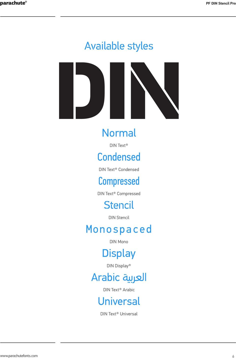 DIN Stencil Monospaced DIN Mono Display DIN Display