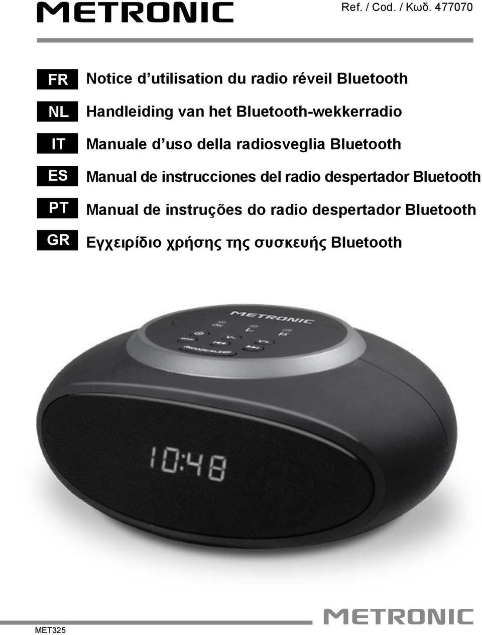 Handleiding van het Bluetooth-wekkerradio Manuale d uso della radiosveglia