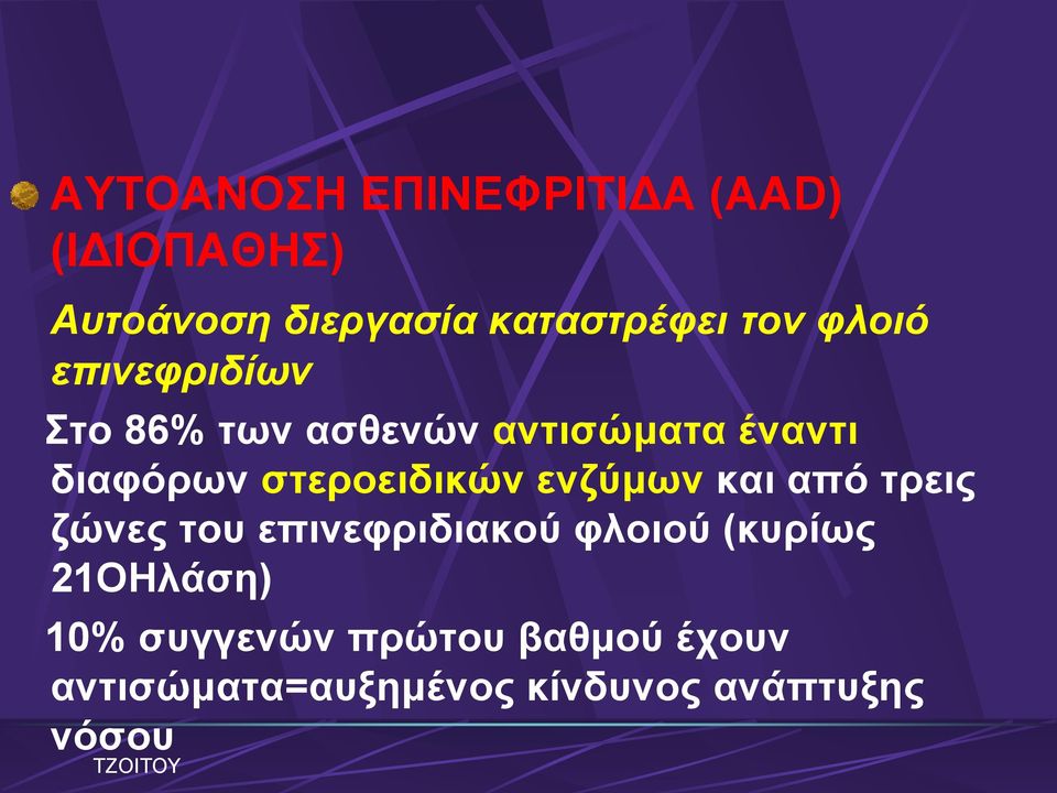 ζηεξνεηδηθώλ ελδύκσλ θαη από ηξεηο δώλεο ηνπ επηλεθξηδηαθνύ θινηνύ (θπξίσο