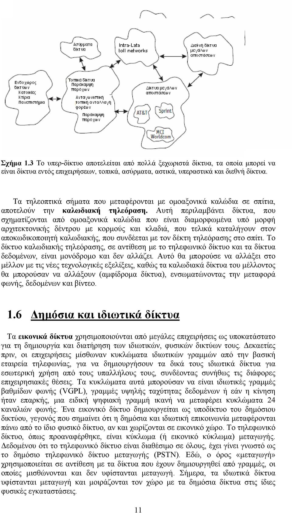 Αυτή περιλαμβάνει δίκτυα, που σχηματίζονται από ομοαξονικά καλώδια που είναι διαμορφωμένα υπό μορφή αρχιτεκτονικής δέντρου με κορμούς και κλαδιά, που τελικά καταλήγουν στον αποκωδικοποιητή