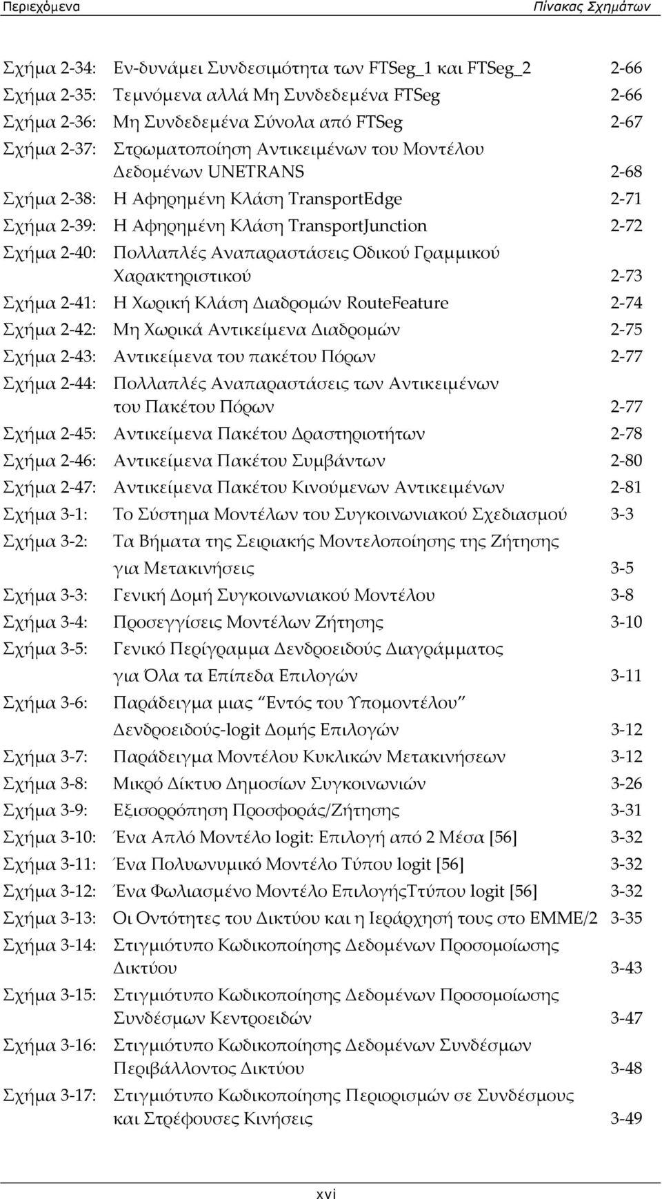 Πολλαπλές Αναπαραστάσεις Οδικού Γραμμικού Χαρακτηριστικού 2 73 Σχήμα 2 41: Η Χωρική Κλάση Διαδρομών RouteFeature 2 74 Σχήμα 2 42: Μη Χωρικά Αντικείμενα Διαδρομών 2 75 Σχήμα 2 43: Αντικείμενα του