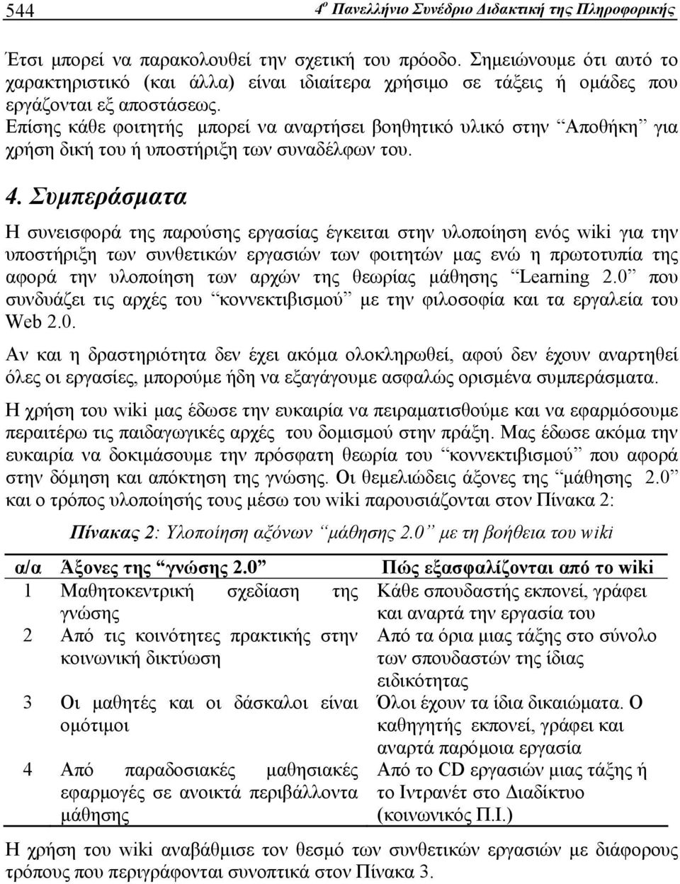 Επίσης κάθε φοιτητής μπορεί να αναρτήσει βοηθητικό υλικό στην Αποθήκη για χρήση δική του ή υποστήριξη των συναδέλφων του. 4.