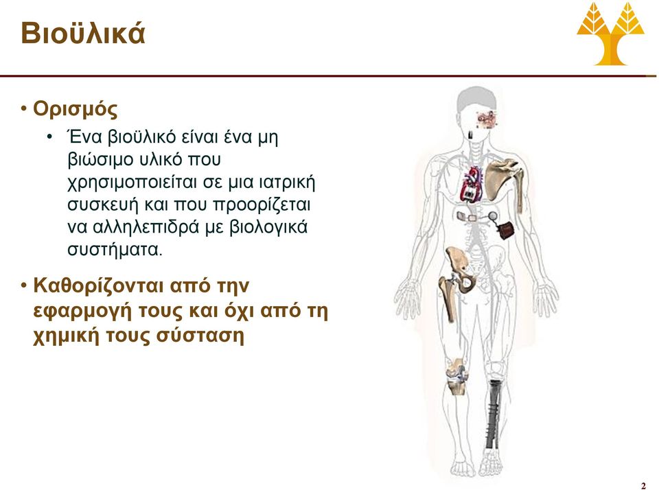 προορίζεται να αλληλεπιδρά με βιολογικά συστήματα.