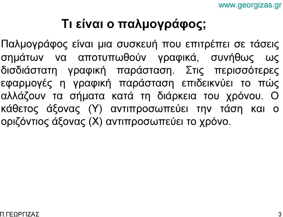 ως δισδιάστατη γραφική παράσταση.