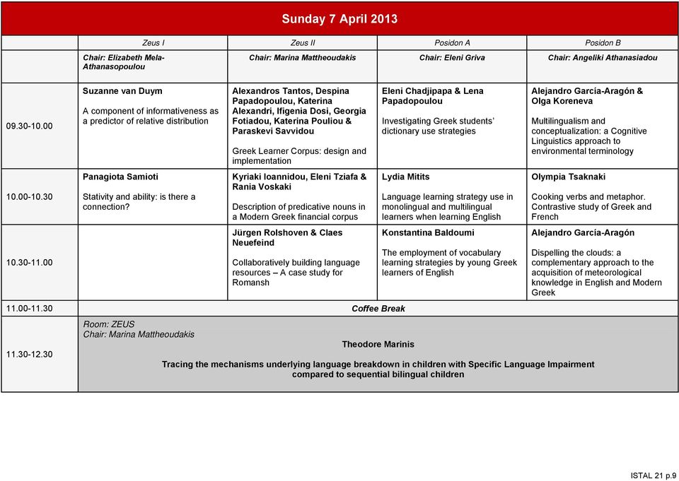 Alexandros Tantos, Despina Papadopoulou, Katerina Alexandri, Ifigenia Dosi, Georgia Fotiadou, Katerina Pouliou & Paraskevi Savvidou Greek Learner Corpus: design and implementation Kyriaki Ioannidou,