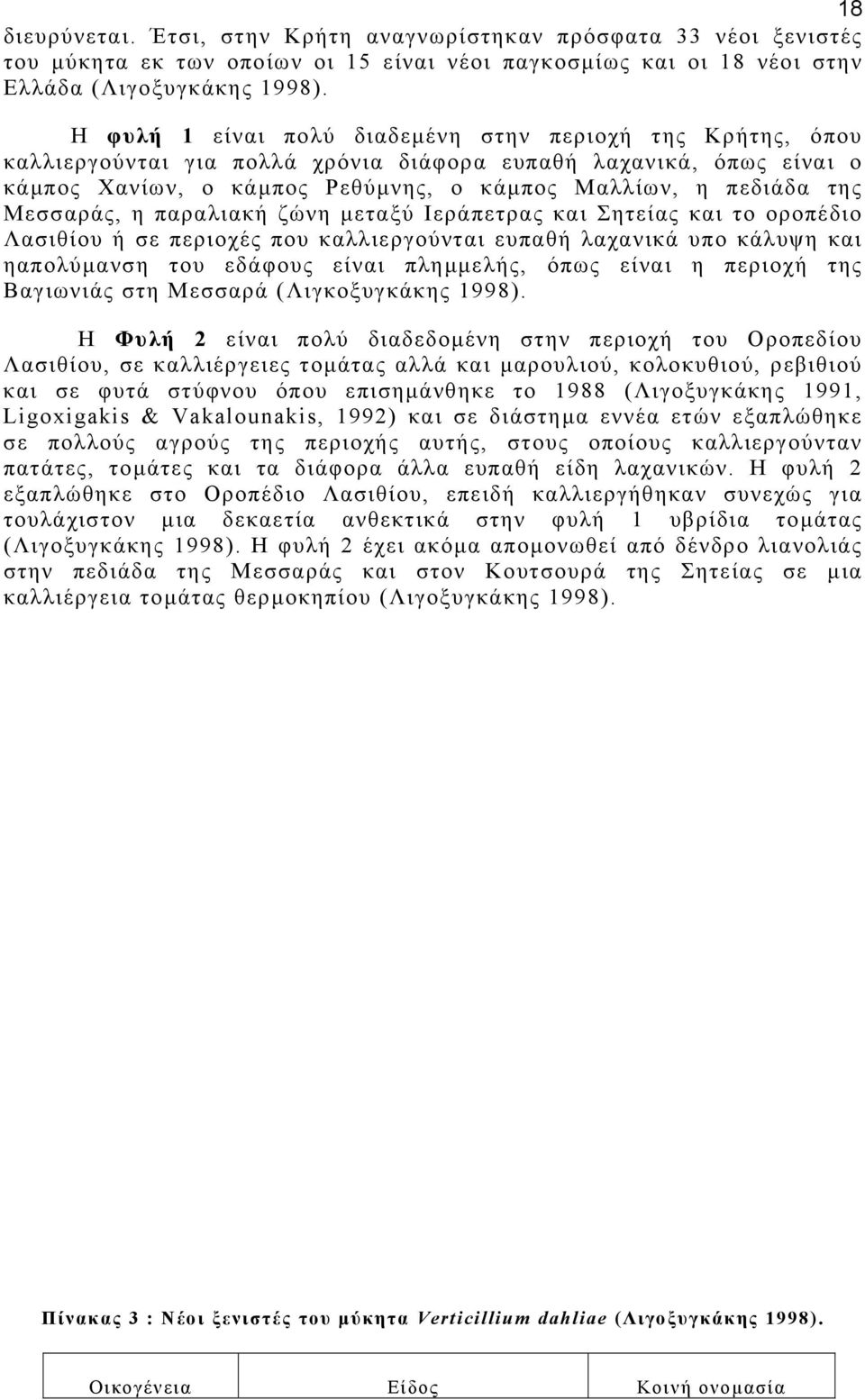 Μεσσαράς, η παραλιακή ζώνη µεταξύ Ιεράπετρας και Σητείας και το οροπέδιο Λασιθίου ή σε περιοχές που καλλιεργούνται ευπαθή λαχανικά υπο κάλυψη και ηαπολύµανση του εδάφους είναι πληµµελής, όπως είναι η