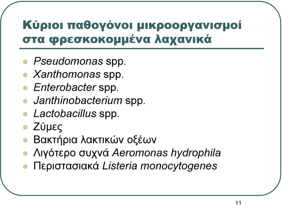 Janthinobacterium spp. Lactobacillus spp.