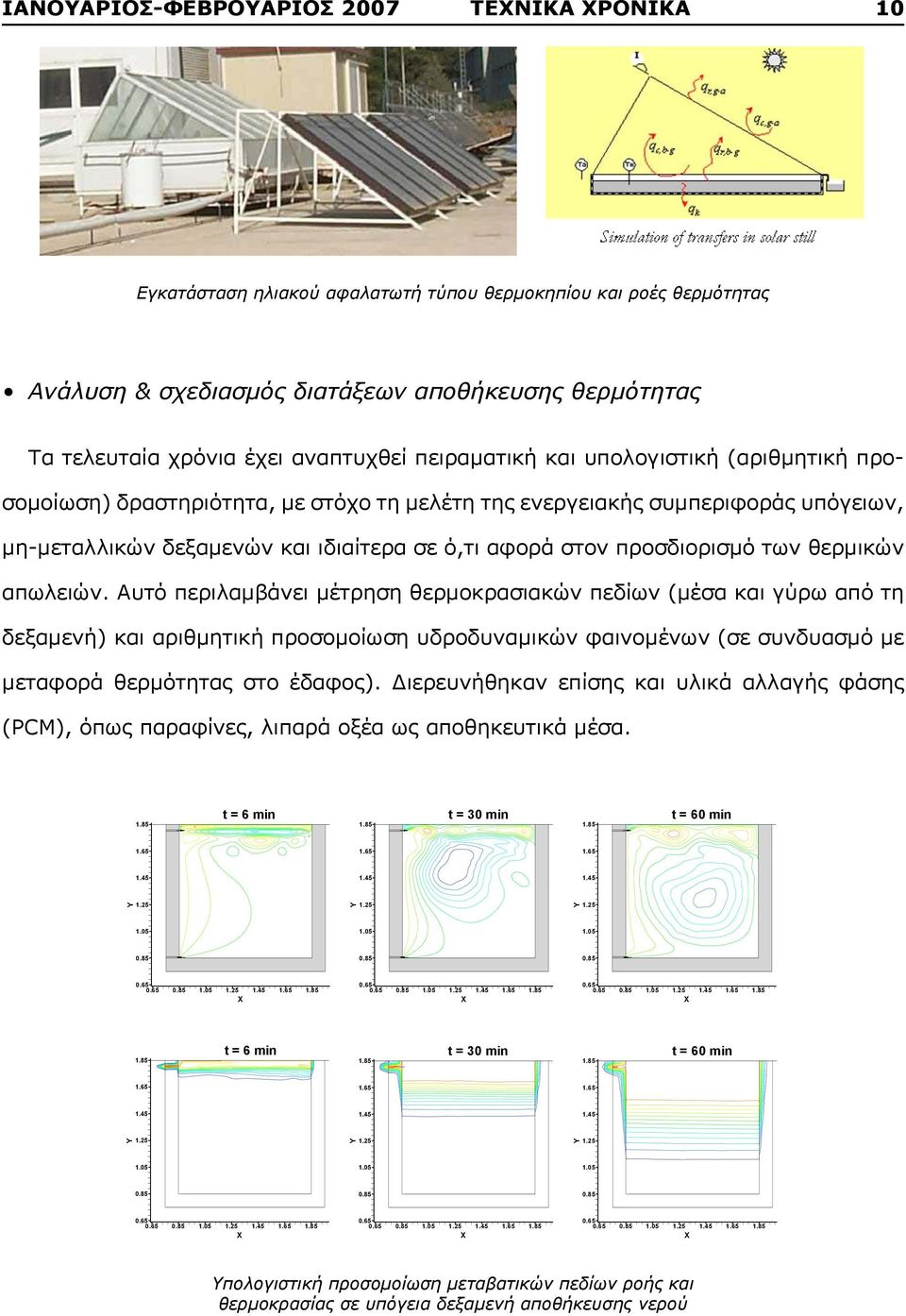 προσδιορισμό των θερμικών απωλειών.