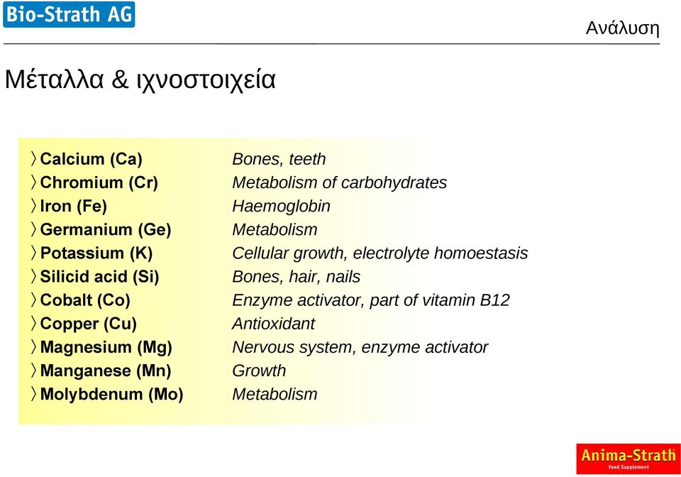 Metabolism of carbohydrates Haemoglobin Metabolism Cellular growth, electrolyte homoestasis Bones,