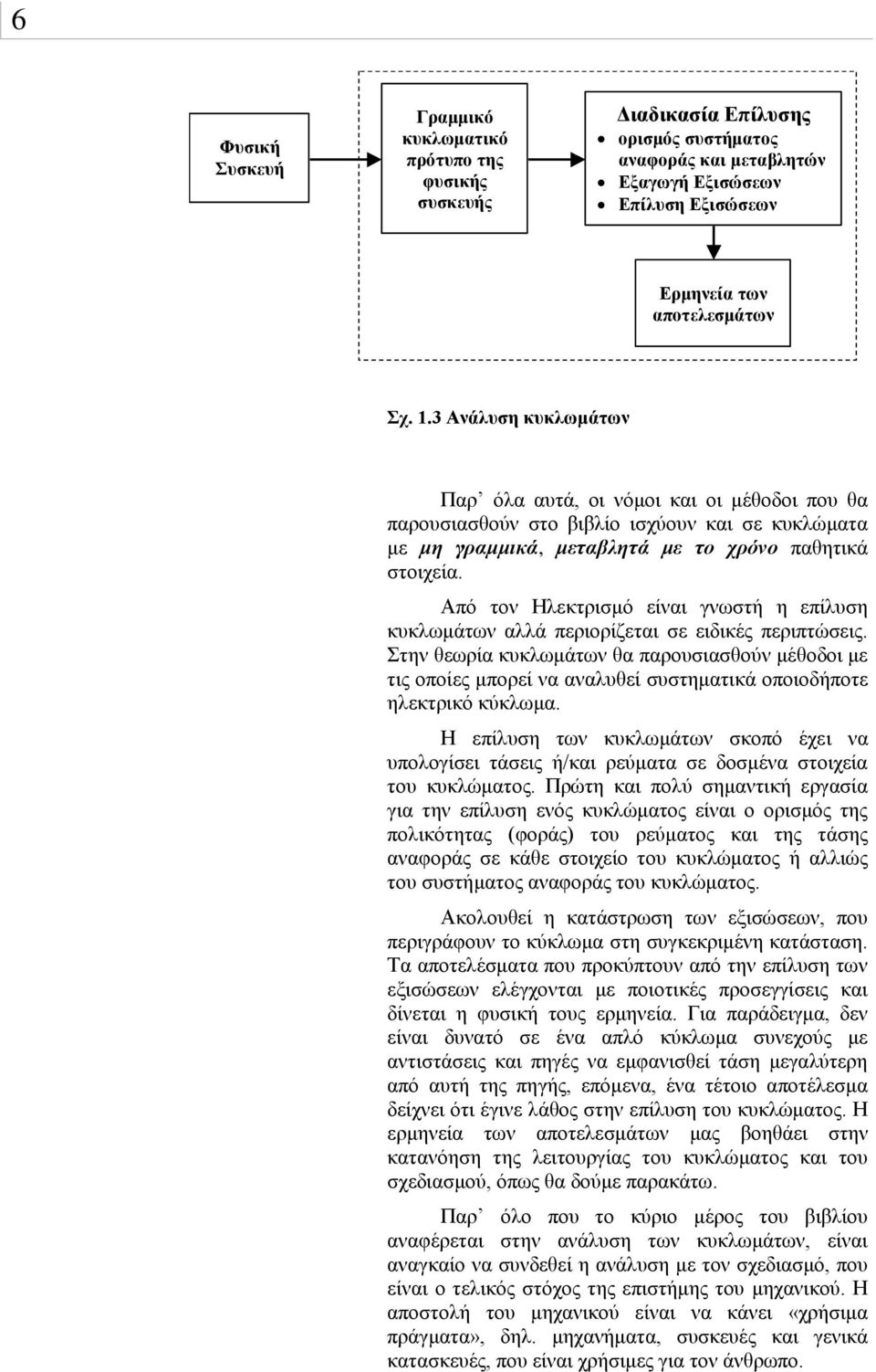 Από τον Ηλεκτρισμό είναι γνωστή η επίλυση κυκλωμάτων αλλά περιορίζεται σε ειδικές περιπτώσεις.