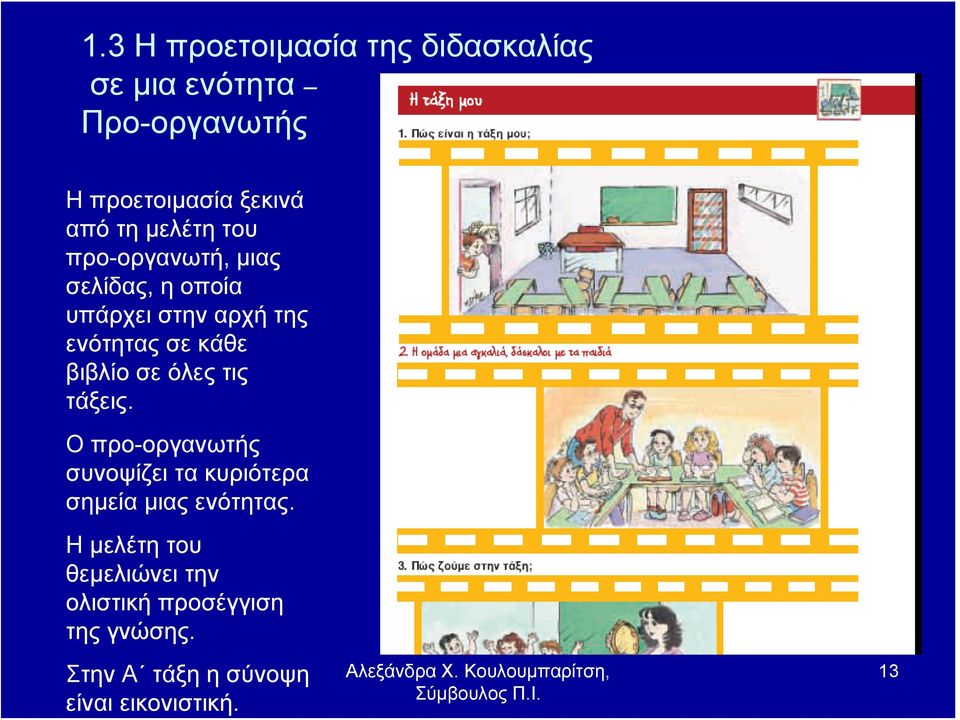 βιβλίο σε όλες τις τάξεις. Οπρο-οργανωτής συνοψίζει τα κυριότερα σημεία μιας ενότητας.