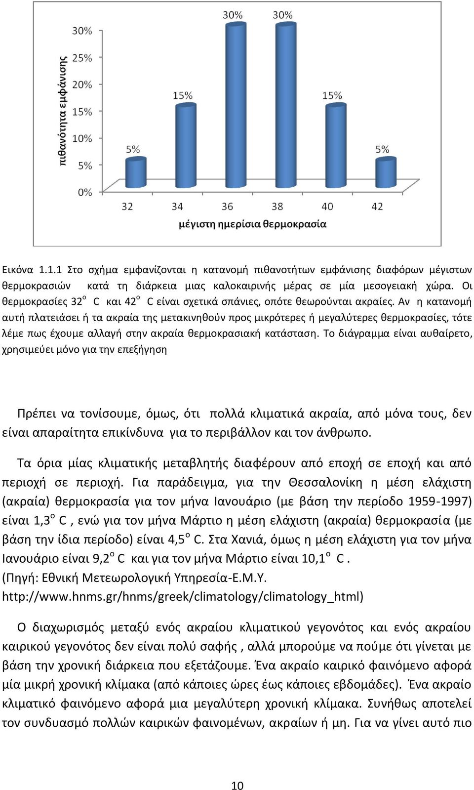 Αν η κατανομή αυτή πλατειάσει ή τα ακραία της μετακινηθούν προς μικρότερες ή μεγαλύτερες θερμοκρασίες, τότε λέμε πως έχουμε αλλαγή στην ακραία θερμοκρασιακή κατάσταση.