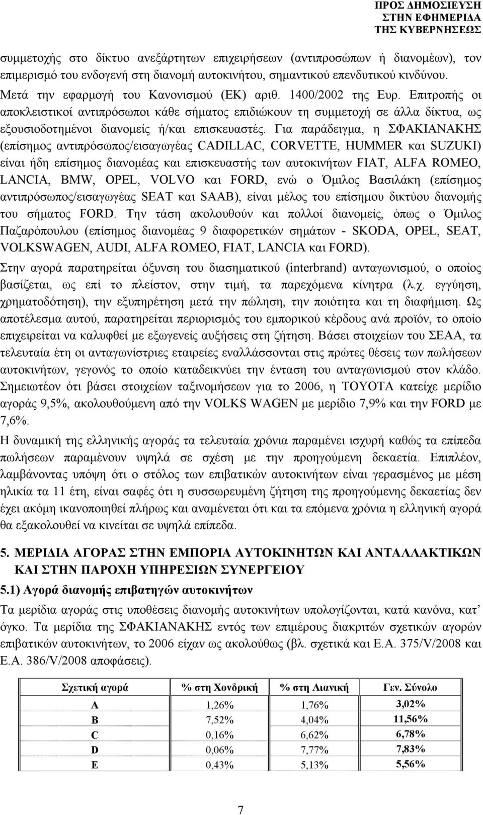 Επιτροπής οι αποκλειστικοί αντιπρόσωποι κάθε σήματος επιδιώκουν τη συμμετοχή σε άλλα δίκτυα, ως εξουσιοδοτημένοι διανομείς ή/και επισκευαστές.