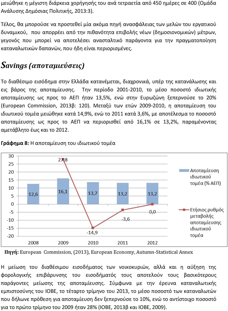 ανασταλτικό παράγοντα για την πραγματοποίηση καταναλωτικών δαπανών, που ήδη είναι περιορισμένες.