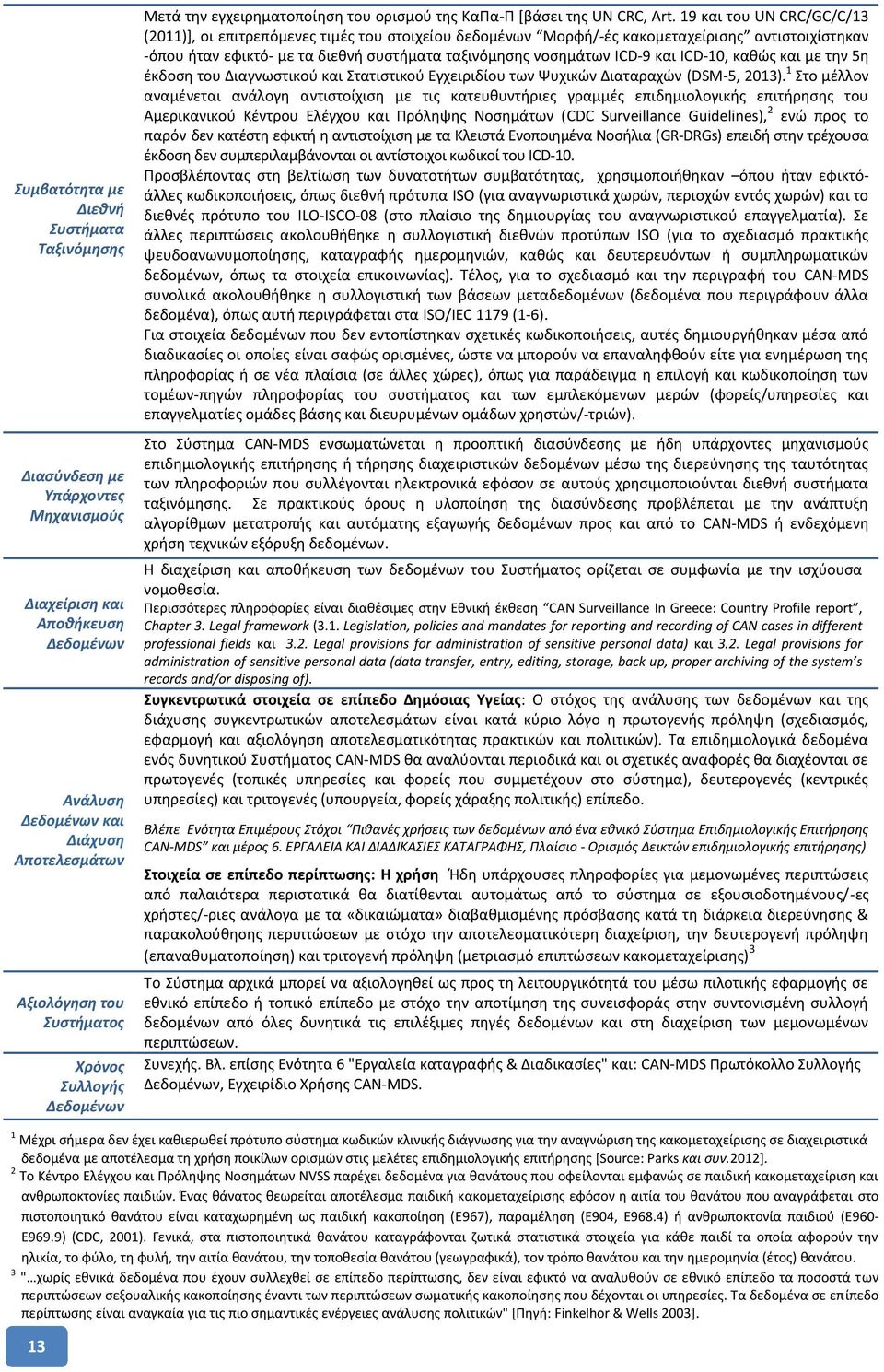 ICD-10, καθώς και με την 5η έκδοση του Διαγνωστικού και Στατιστικού Εγχειριδίου των Ψυχικών Διαταραχών (DSM-5, 2013).