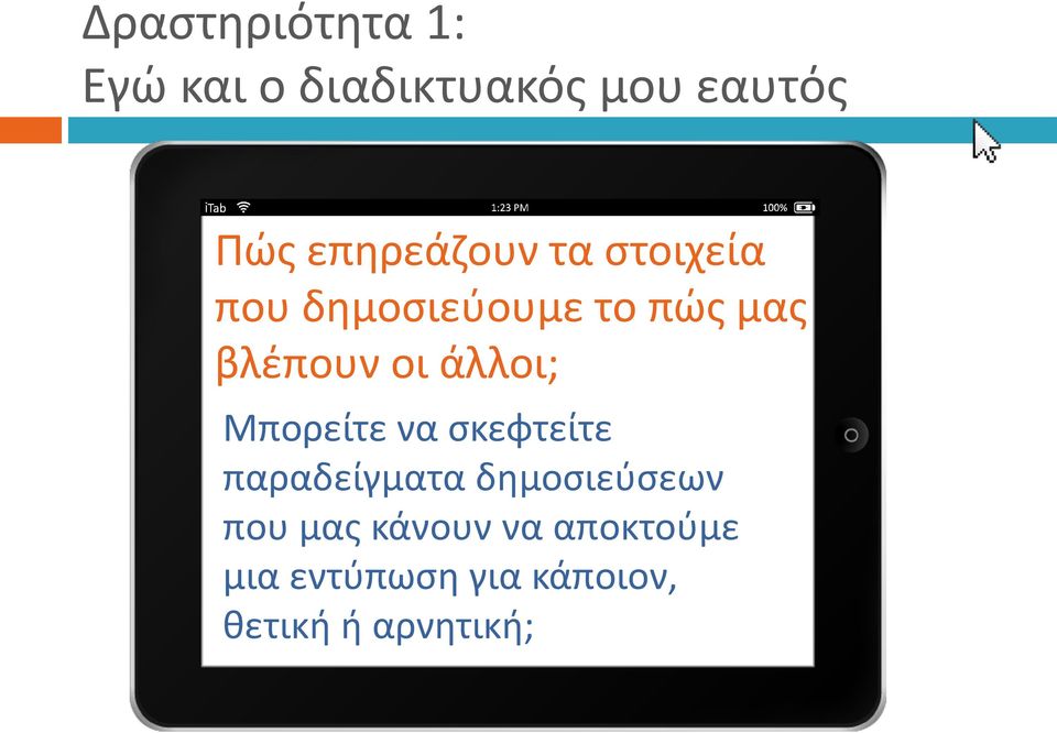 οι άλλοι; Μπορείτε να σκεφτείτε παραδείγματα δημοσιεύσεων