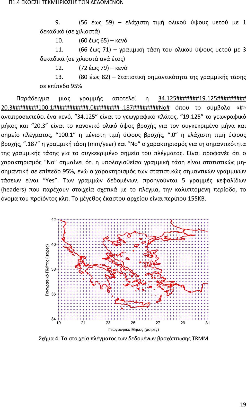 187########No# όπου το σύμβολο «#» αντιπροσωπεύει ένα κενό, 34.125 είναι το γεωγραφικό πλάτος, 19.125 το γεωγραφικό μήκος και 20.