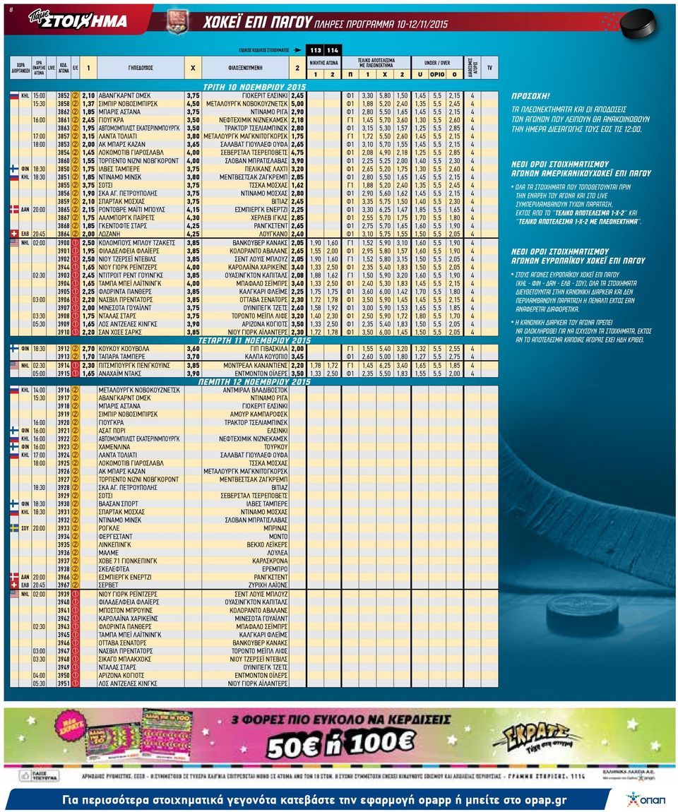 2,15 4 15:30 3858 1,3 ΣΙΜΠΙΡ ΝΟΒΟΣΙΜΠΙΡΣΚ 4,50 ΜΕΤΑΛΟΥΡΓΚ ΝΟΒΟΚΟΥΖΝΕΤΣΚ 5,00 Φ1 1,88 5,20 2,40 1,35 5,5 2,45 4 3862 1,85 ΜΠΑΡΙΣ ΑΣΤΑΝΑ 3,5 ΝΤΙΝΑΜΟ ΡΙΓΑ 2,90 Φ1 2,80 5,50 1,65 1,45 5,5 2,15 4 16:00