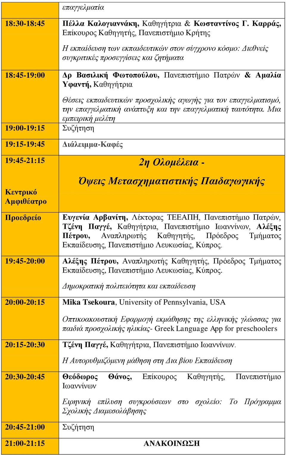 Πατρών & Αμαλία Υφαντή, Καθηγήτρια Θέσεις εκπαιδευτικών προσχολικής αγωγής για τον επαγγελματισμό, την επαγγελματική ανάπτυξη και την επαγγελματική ταυτότητα.