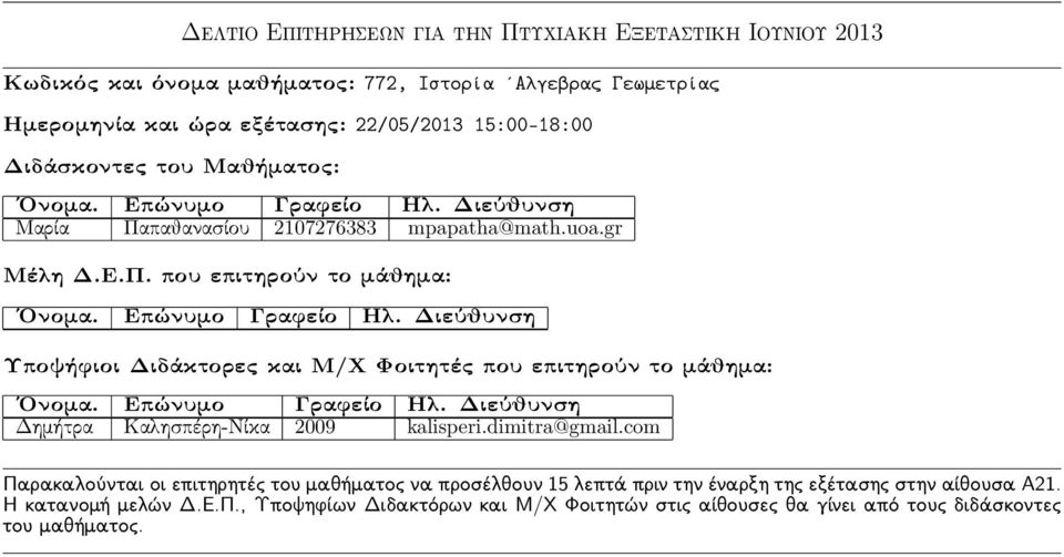 15:00-18:00 Μαρία Παπαθανασίου 2107276383