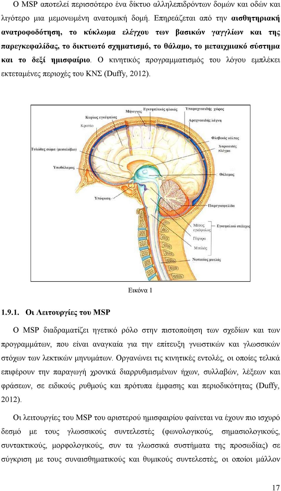 Ο κινητικός προγραμματισμός του λόγου εμπλέκει εκτεταμένες περιοχές του ΚΝΣ (Duffy, 2012