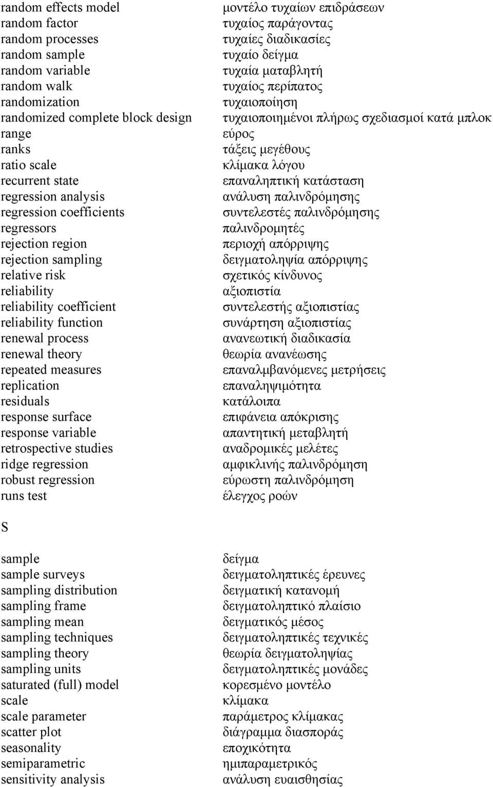 replication residuals response surface response variable retrospective studies ridge regression robust regression runs test μοντέλο τυχαίων επιδράσεων τυχαίος παράγοντας τυχαίες διαδικασίες τυχαίο