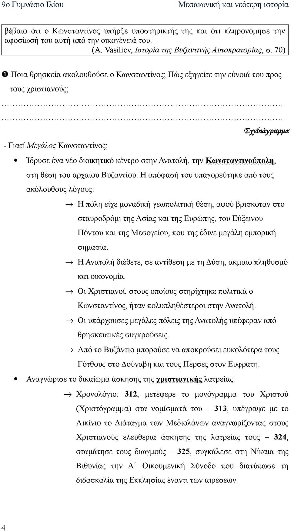 Κωνσταντινούπολη, στη θέση του αρχαίου Βυζαντίου.