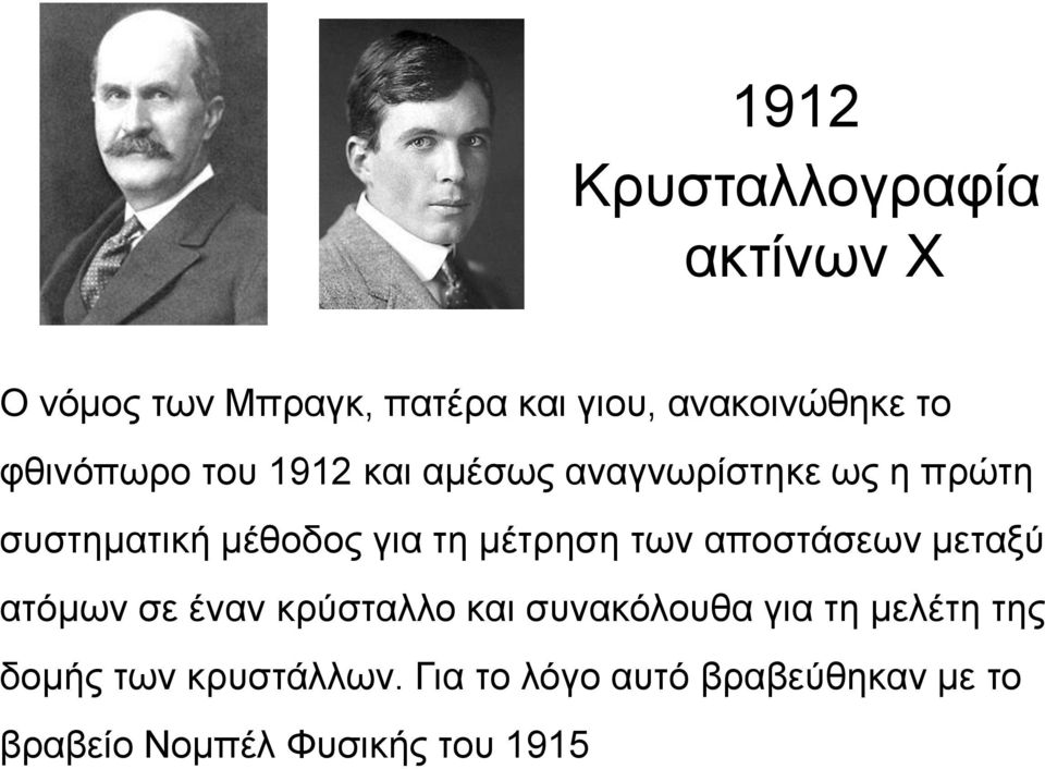 μέτρηση των αποστάσεων μεταξύ ατόμων σε έναν κρύσταλλο και συνακόλουθα για τη μελέτη