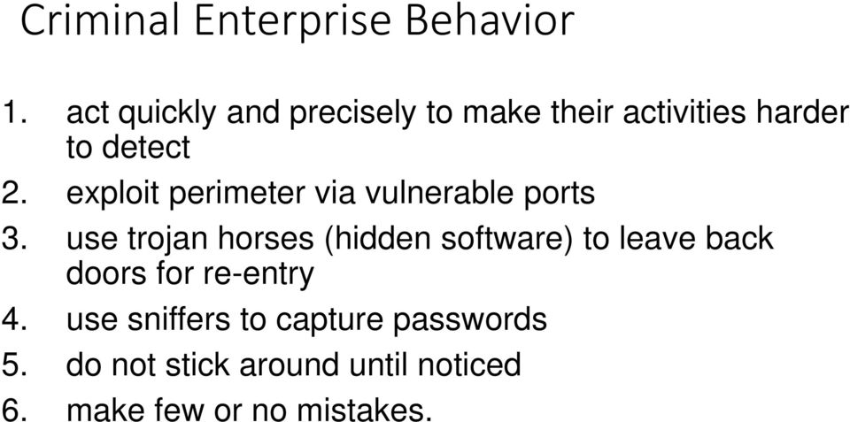 exploit perimeter via vulnerable ports 3.