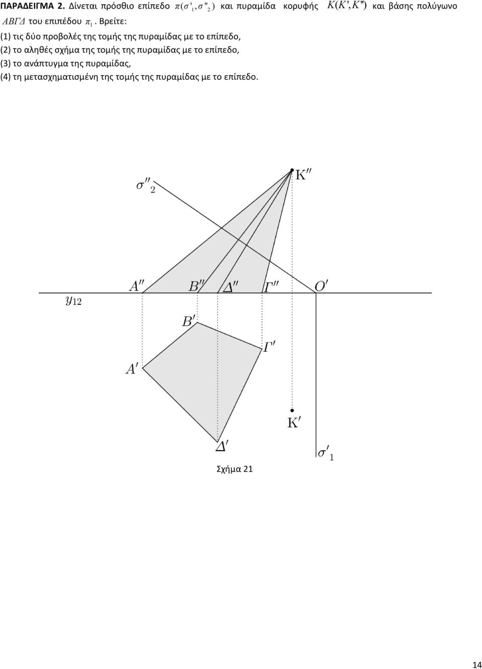 πολύγωνο ΑΒΓ του επιπέδου π.