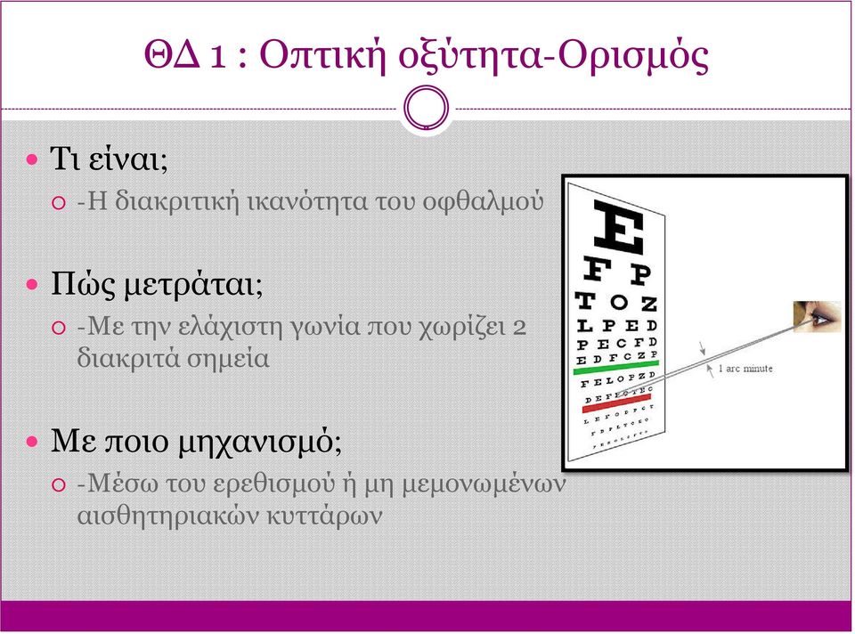 γωνία που χωρίζει 2 διακριτά σημεία Με ποιο μηχανισμό;