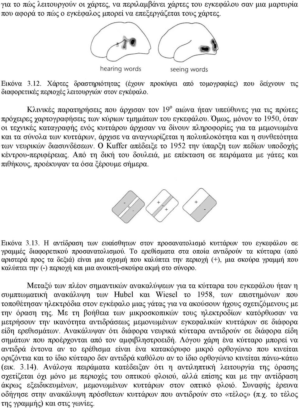 Κλινικές παρατηρήσεις που άρχισαν τον 19 ο αιώνα ήταν υπεύθυνες για τις πρώτες πρόχειρες χαρτογραφήσεις των κύριων τµηµάτων του εγκεφάλου.