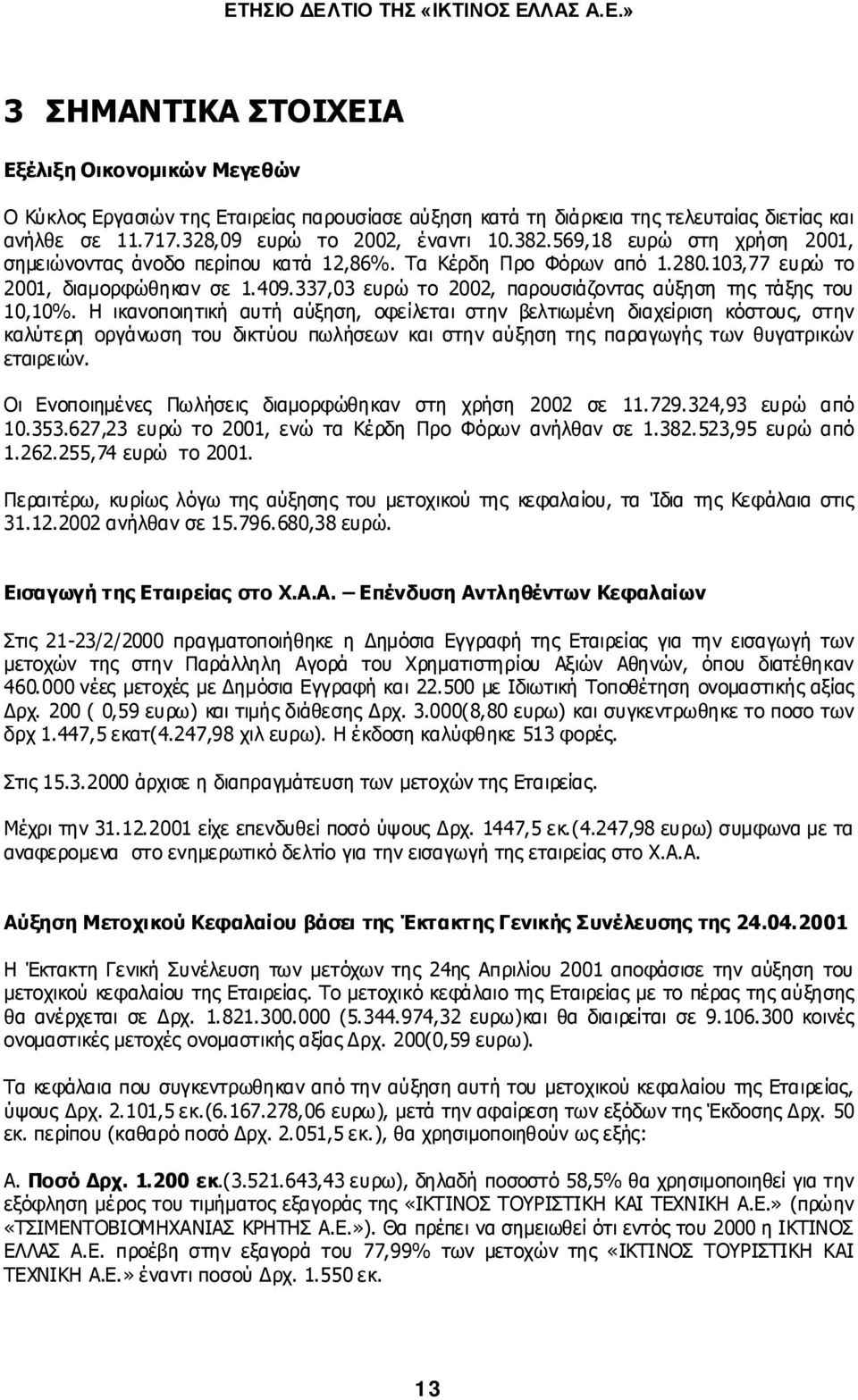 337,03 ευρώ το 2002, παρουσιάζοντας αύξηση της τάξης του 10,10%.